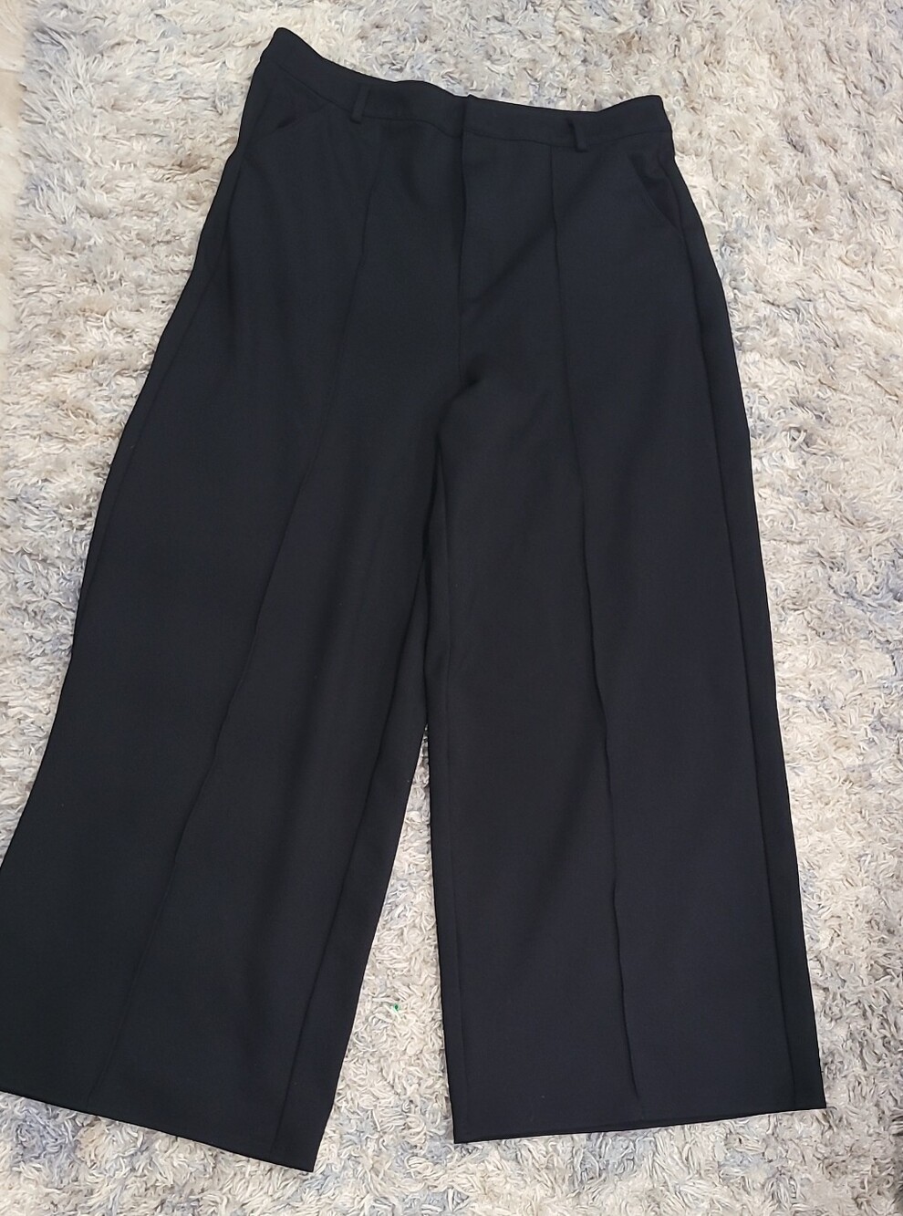 Bar III Black Wide Leg Dress Pants - Tailored Crease